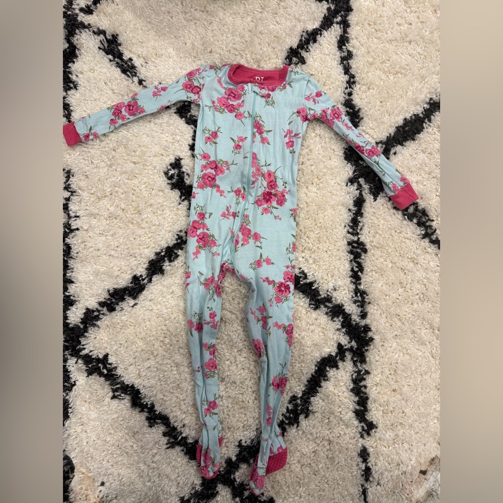 PJ Place Floral Kids One Piece Pajama-3T